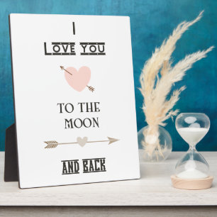 I love you to the moon and back fotoplatte