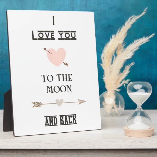 I love you to the moon and back fotoplatte (Seite)