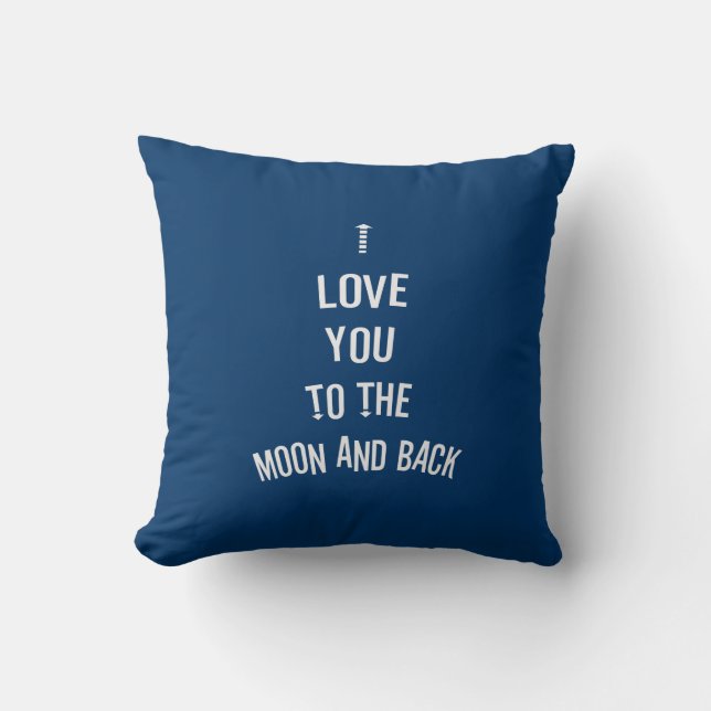 I love you to the moon and back kissen (Vorderseite)