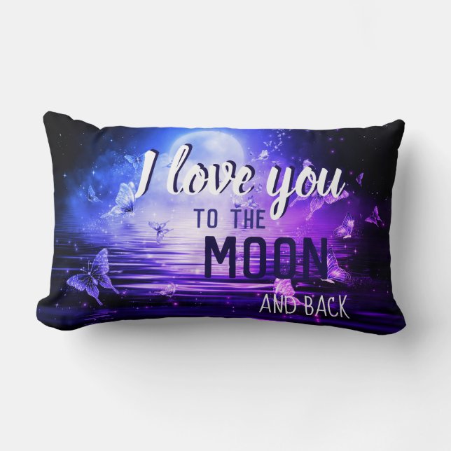 I love you to the moon and back lendenkissen (Vorderseite)