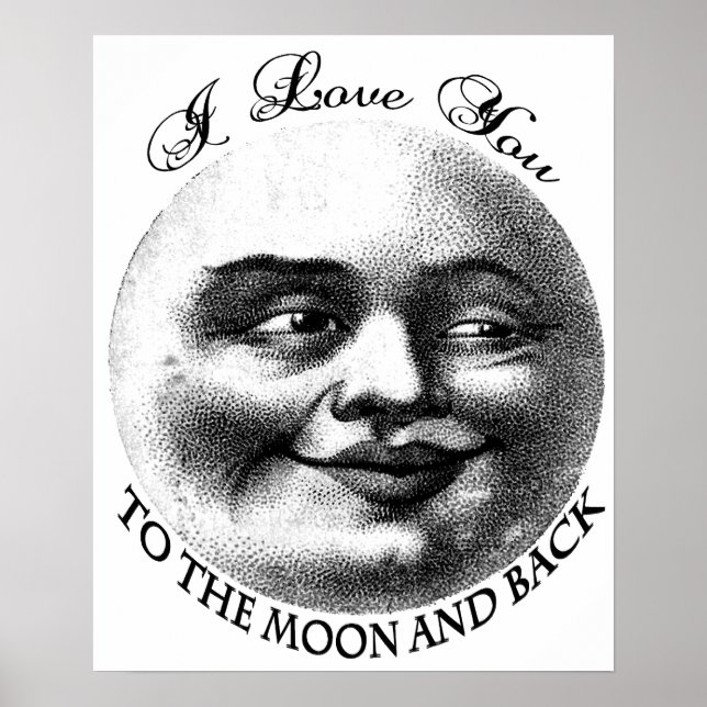 I love you to the moon and back poster (Vorne)