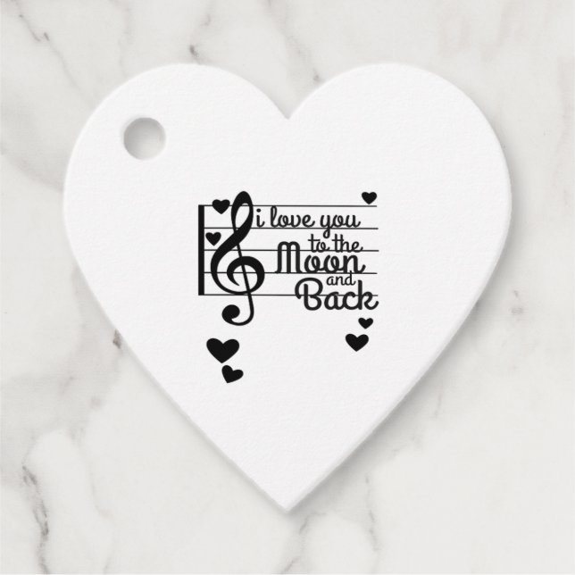 I Love You To The Moon And Back Repeating Love Quo Geschenkanhänger (Vorderseite)