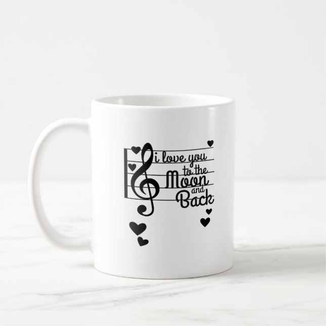I Love You To The Moon And Back Repeating Love Quo Kaffeetasse (Links)