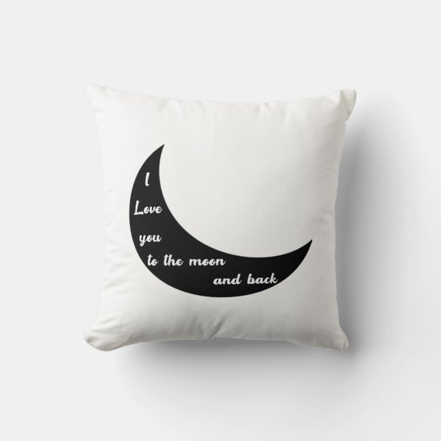 I Love You To The Moon And Back Romantic Minimal D Kissen (Vorderseite)