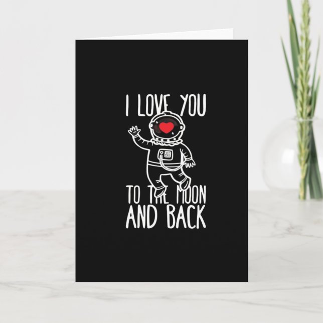 I Love You To The Moon And Back Trendy Style  Karte (Vorderseite)