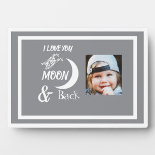 I Love you to the Moon & Back Child Photo Fotoplatte