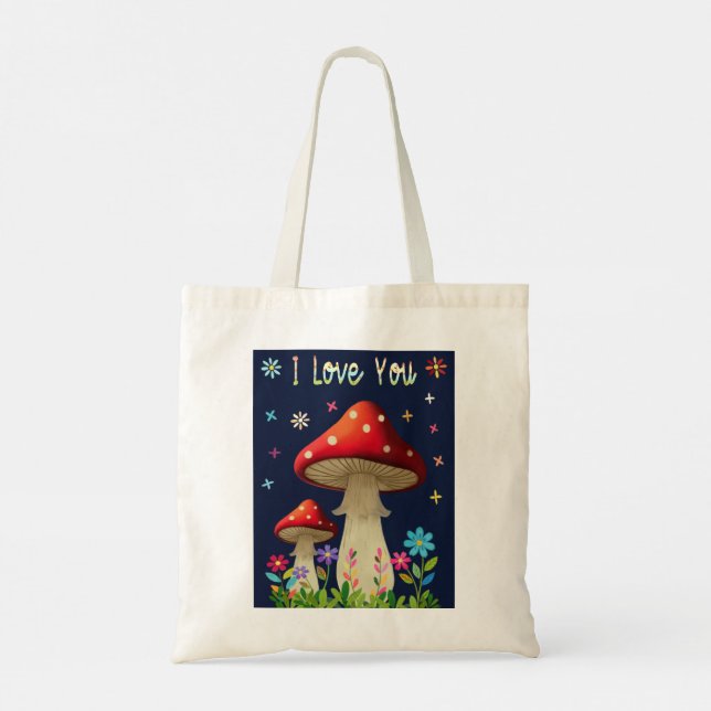 I Love You Tote Bag Tragetasche (Rückseite)