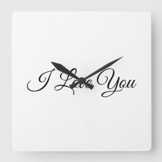 I Love You Uhr in Acryl