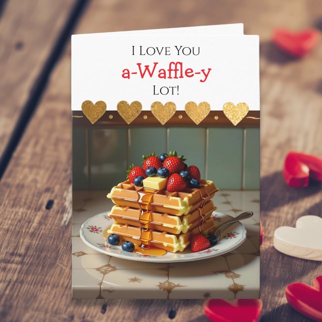 I Love You | Waffle Pun Themed Valentine's Day Karte (Von Creator hochgeladen)