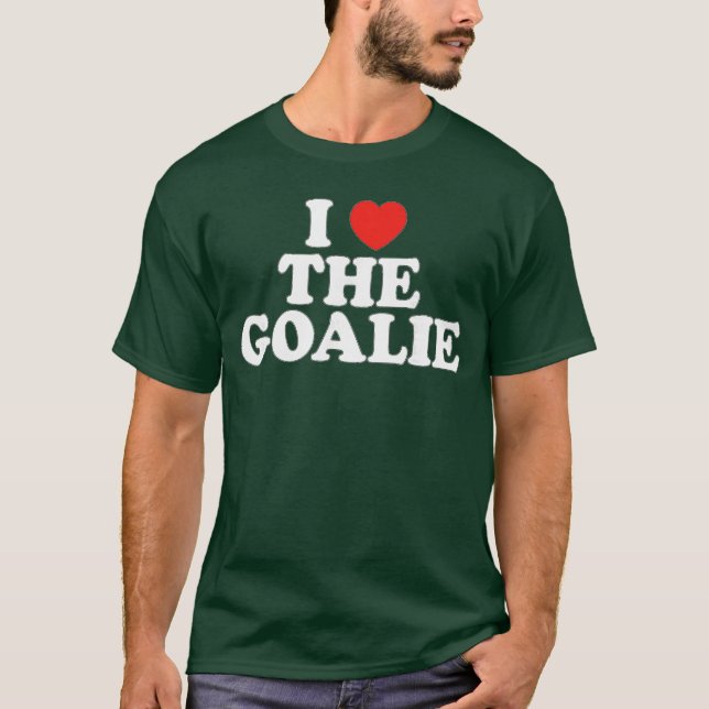 I Lovehe Goalie Heart Soccer Hockey Sport Goalie f T-Shirt (Vorderseite)