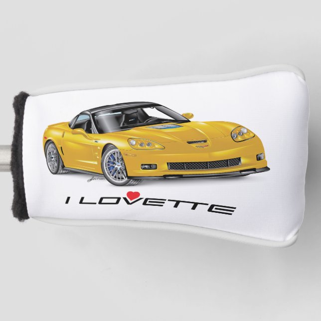 I LOVETTE® EINZIGARTIGES Auto-Kunst-Design Golf Headcover (Vorderseite)