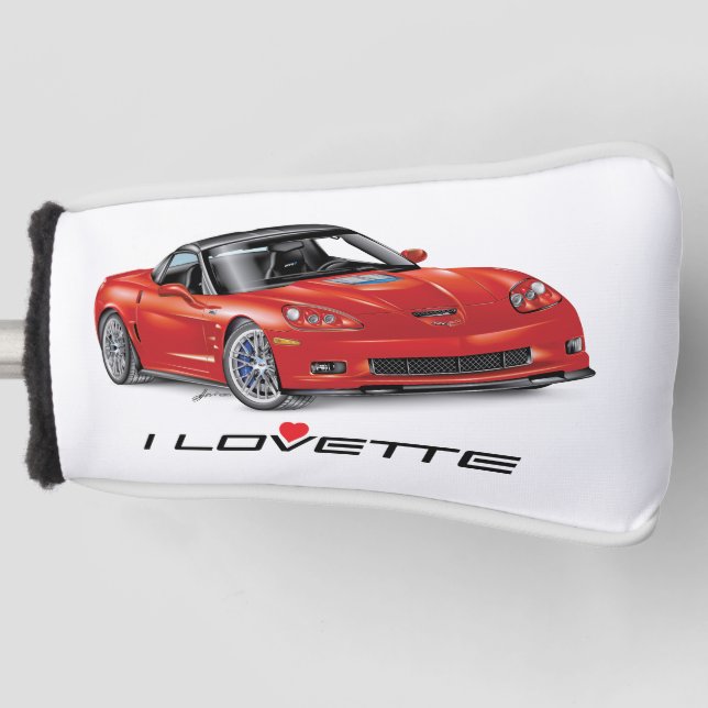 I LOVETTE® EINZIGARTIGES Auto-Kunst-Design Golf Headcover (Vorderseite)
