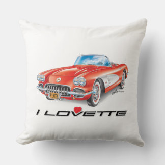 I LOVETTE UNIQUE CAR DESIGN THROW PILLOW KISSEN
