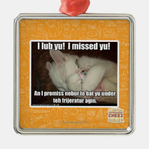 I lub Yu! Ich verfehlte Yu! Ornament Aus Metall