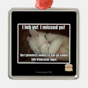 I lub Yu! Ich verfehlte Yu! Ornament Aus Metall