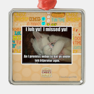 I lub Yu! Ich verfehlte Yu! Silbernes Ornament
