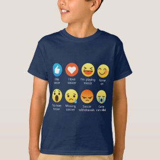 I lustige Sprüche Liebe-Fußballemoticon-(emoji) T-Shirt