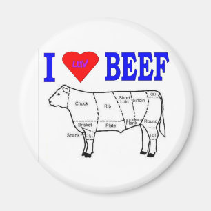 I LUV BEEF MAGNET