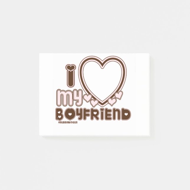 i luv braun bf post-it klebezettel (Vorderseite)