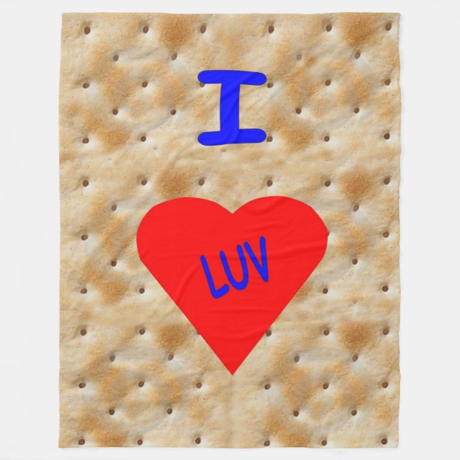 I LUV CRACKERS FLEECEDECKE (Vorderseite)