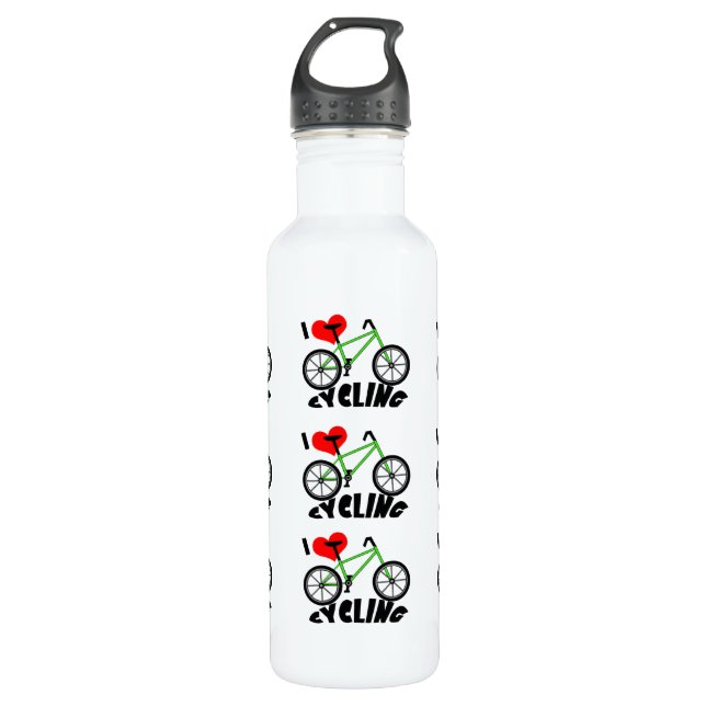 I Luv Cycling Trinkflasche (Vorderseite)