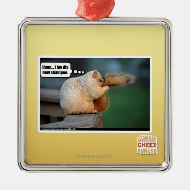 I luv div neues Shampoo Silbernes Ornament (Vorne)
