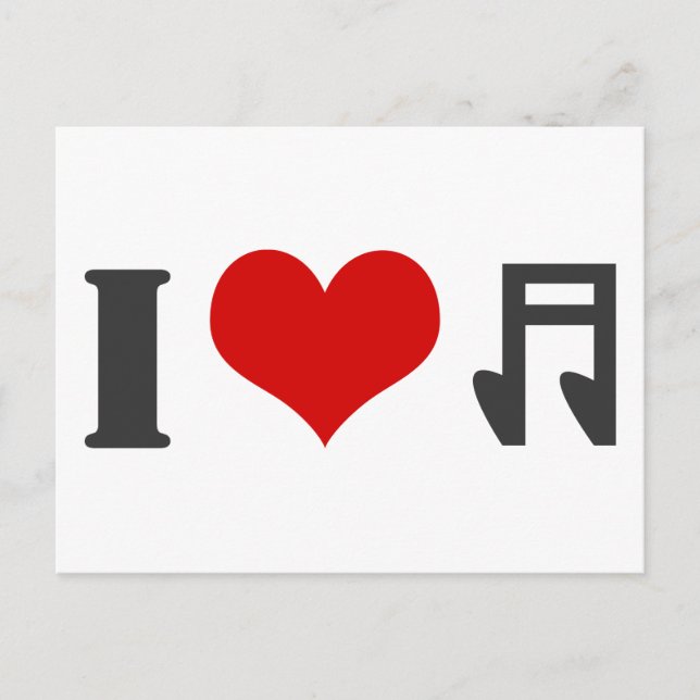 I Luv Music Postkarte (Vorderseite)