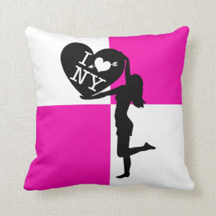 I Luv NY Design Throw Kissen