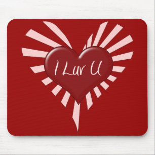 I Luv Sie Valentinsgruß Mousepad