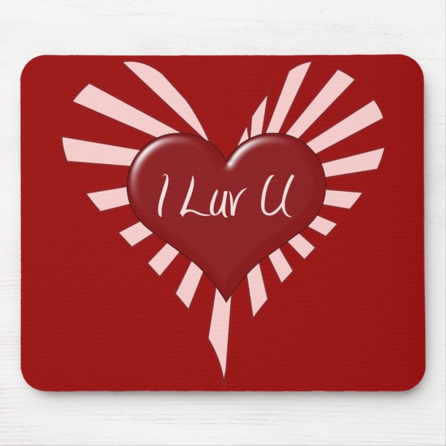 I Luv Sie Valentinsgruß Mousepad (Vorne)
