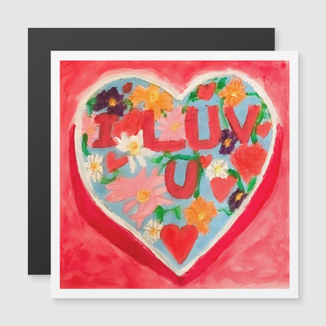I Luv U Magnetkarte (Vorne/Hinten)