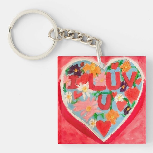 I Luv U Schlüsselanhänger (Vorderseite)