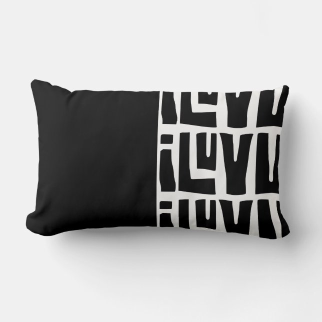 i Luv U Tribal Lumbar Pillow Lendenkissen (Vorderseite)