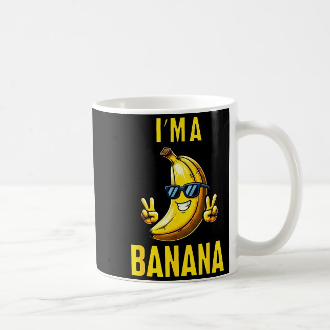 I’m A Banana Funny Cartoon Humor Design  Kaffeetasse (Rechts)