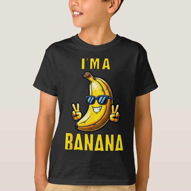 I’m A Banana Funny Cartoon Humor Design  T-Shirt (Vorderseite)