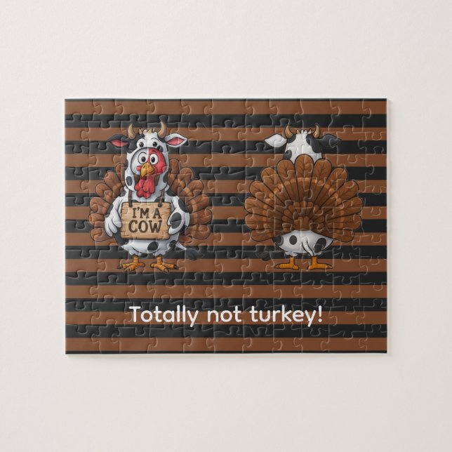 I’m a Cow Turkey | Funny Thanksgiving Disguise Puzzle (Horizontal)
