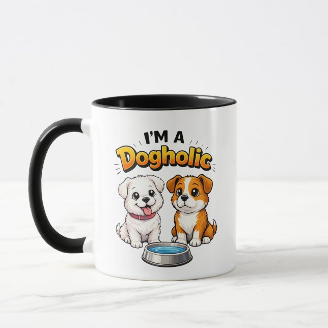 I’m A Dogholic Cute Puppies Tasse (Links)