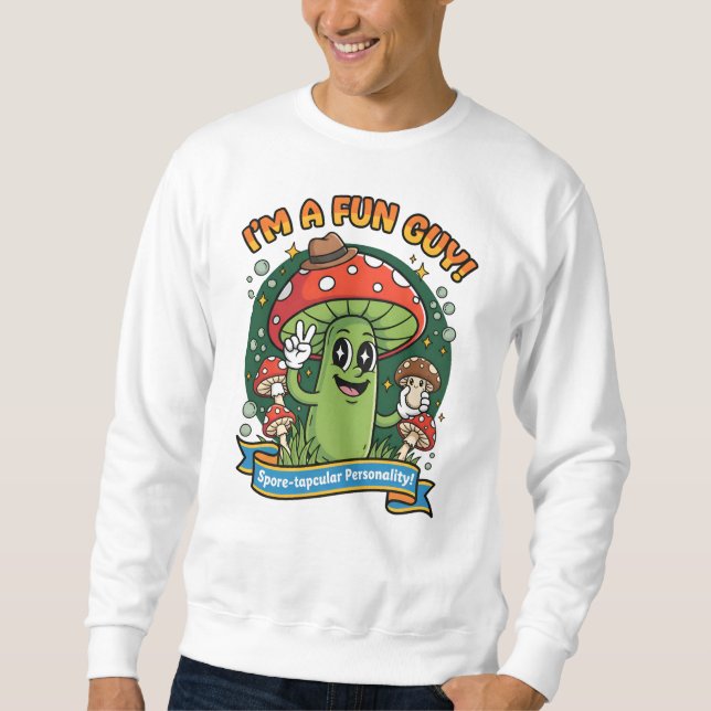 “I’m a Fun Guy” Tee – Starry-Eyed Mushroom Design (Vorderseite)