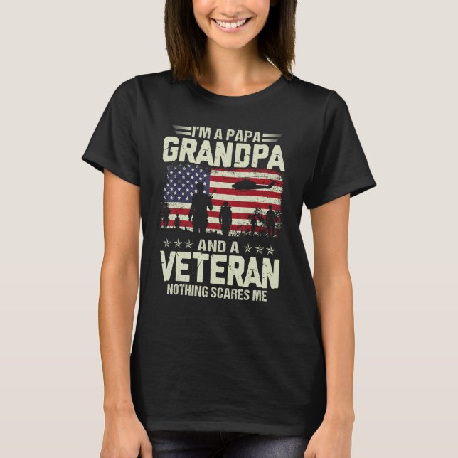 I m A Papa Grandpa And Veteran Father s Day Papa G T-Shirt (Vorderseite)