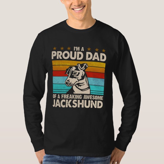 I m A Proud Dad Of A Freaking Awesome Jackshund T-Shirt (Vorderseite)
