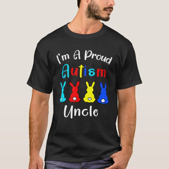 I m A Proud Uncle Easter Bunny Autism Awareness Ra T-Shirt (Vorderseite)