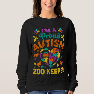 I M A Stolz Autismus Zoo Keeper Liebe Herz Autismu Sweatshirt