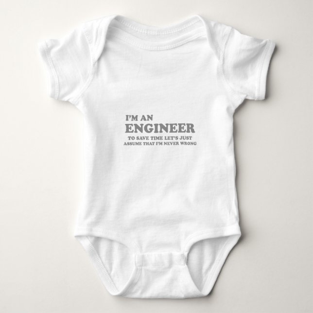 I’m an Engineer Baby Strampler (Vorderseite)