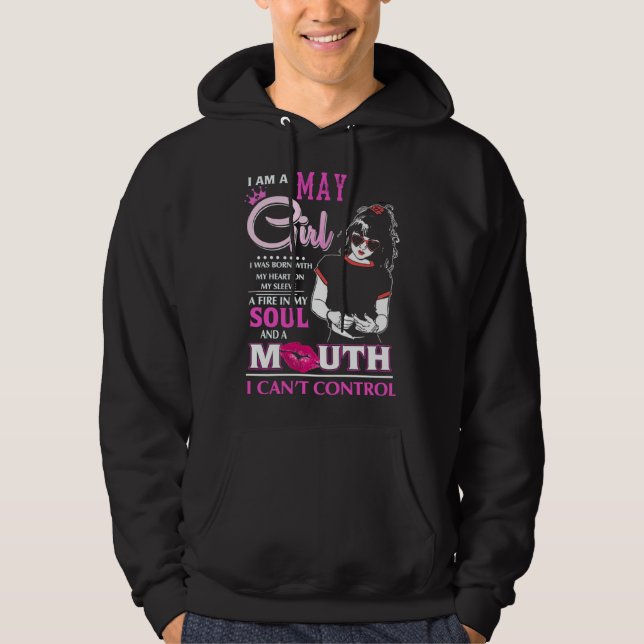 I m An May Women Queen Born In May Hoodie (Vorderseite)