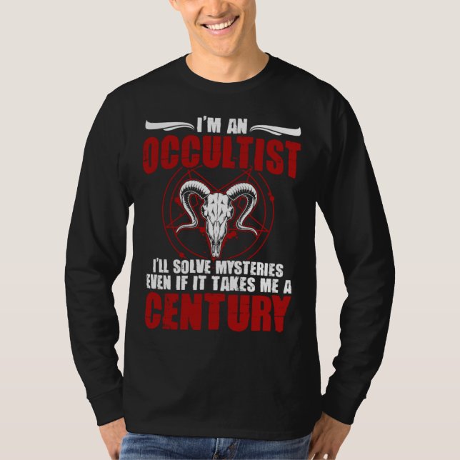 I m An Occultist Satanic Witchcraft Baphomet Goth  T-Shirt (Vorderseite)