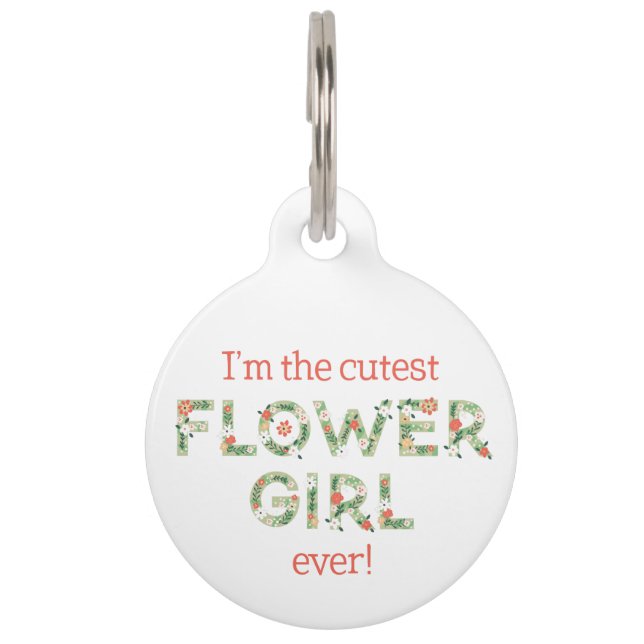 I’m Cutest Flower Girl Wedding Party Tiernamensmarke (Vorderseite)