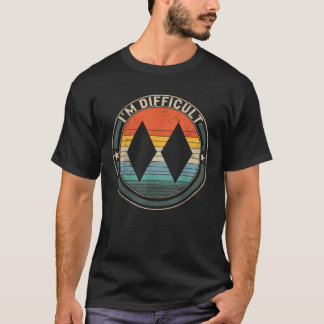 I m Difficult Double Black Diamonds Ski Track Snow T-Shirt