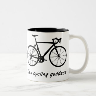 I " m eine radfahrengöttin zweifarbige tasse