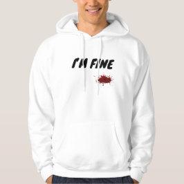 “I’m Fine” Minimalist Hoodie – Emotional Aesthetic