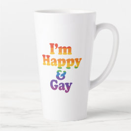 “I’m Happy & Gay” Mug – Bold Pride Latte Cup  Milchtasse